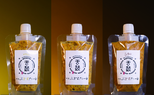 『舌鼓』つぶますたーど3種のフレーバーセット（プレーン・レモン・醤油）各1袋　計3袋【パックタイプ】[G4652]