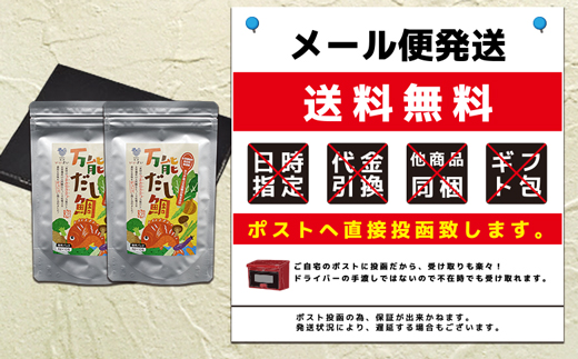 天然鯛の粉末出汁『万能だし鯛』×20包（化学調味料・保存料・無添加）[F0123]