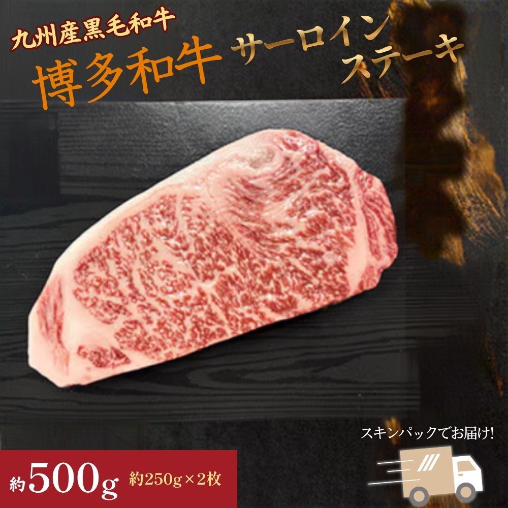 A4ランク博多和牛サーロインステーキ500g(250g×2枚)(スキンパック)[H0198]