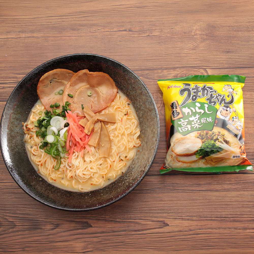 豚骨ラーメン うまかっちゃん 博多辛子高菜 10食(5パック×2)[H0234]