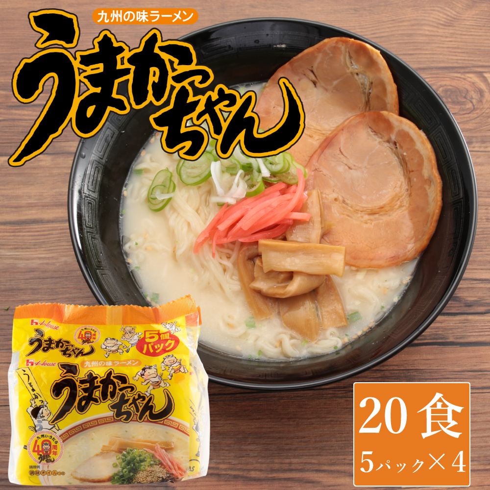 豚骨ラーメン うまかっちゃん 20食(5パック×4)[H0235]