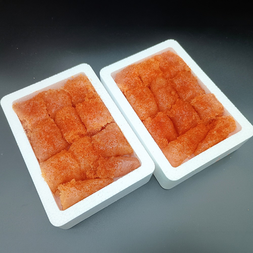【なかいちや一番人気！たっぷり楽しめる！】福津の夕陽めんたいこ/上切子250g×2パックセット[H0282]