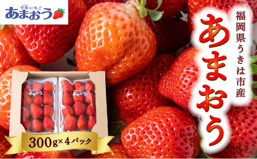 千年いちご あまおうイチゴ (300g×4パック) 2025年1月上旬から1月31日 出荷予定 