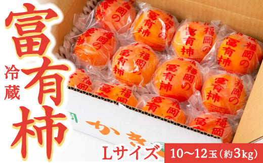 伊藤園 冷蔵富有柿 (Lサイズ) 10玉から12玉 (約3kg) 2024年12月中旬から12月下旬 出荷予定