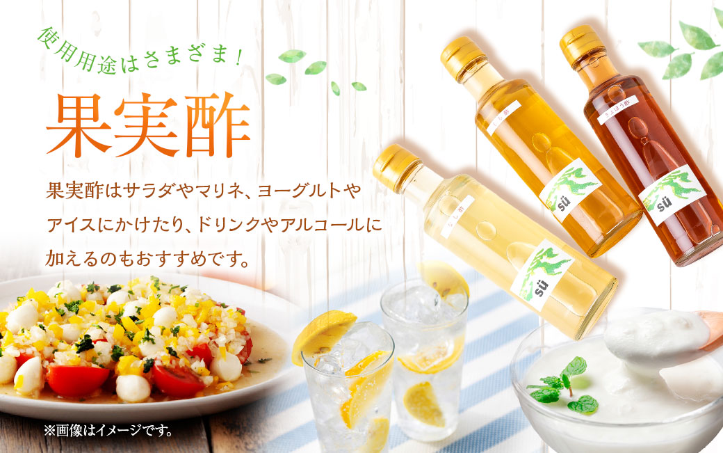 酢造発酵場スーの果実酢5種セット (各200ml入) フルーツビネガー 果実酢 フルーツ酢 お酢 酢 ビネガー 甘口果実酢 調味料 詰め合わせ セット 福岡県 うきは市