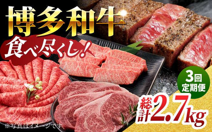 【3回定期便】毎月和牛を食べ比べ 博多和牛 食べ尽くし定期便 3回お届け ステーキ すき焼き 焼肉【馬庵このみ】和牛 牛肉  赤身 すき焼き 焼肉 焼肉用 ステーキ スライス 肉 定期便