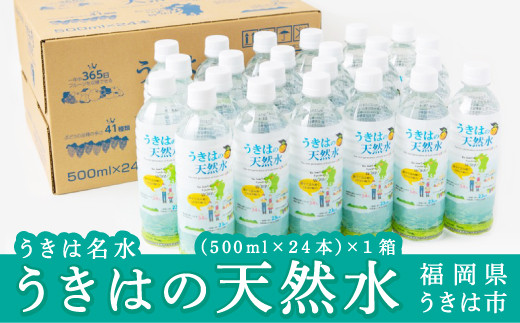 うきは名水 うきはの天然水 (500ml×24本入り) 1箱 ナチュラルミネラルウォーター