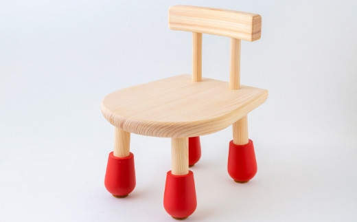 Design Labo i 木製マッチな椅子（赤）