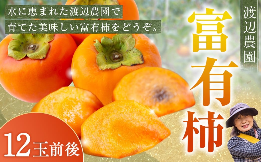 【先行予約】渡辺農園 富有柿 12玉前後 2025年11月中旬から12月上旬 出荷予定