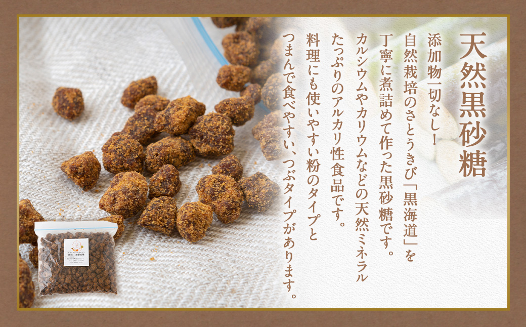 アグリファームさいとう 天然黒砂糖 （つぶタイプ170g×2袋） さとうきび 黒砂糖 うきは市