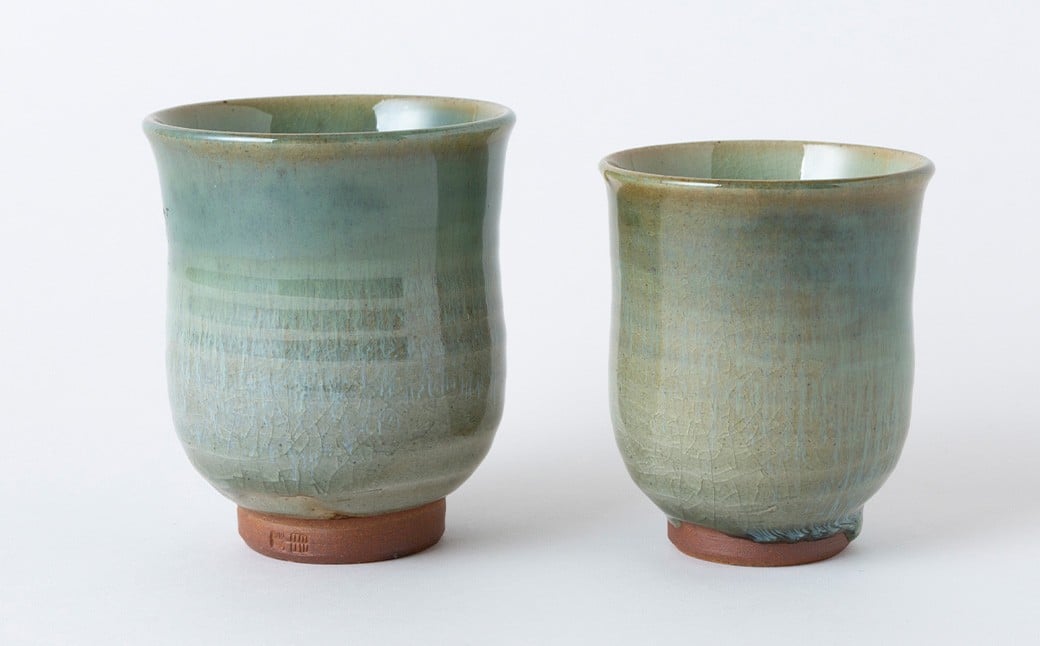 田中窯元 夫婦湯呑 湯呑み ゆのみ コップ 焼き物 陶器 結婚祝い お祝い プレゼント 福岡県 うきは市