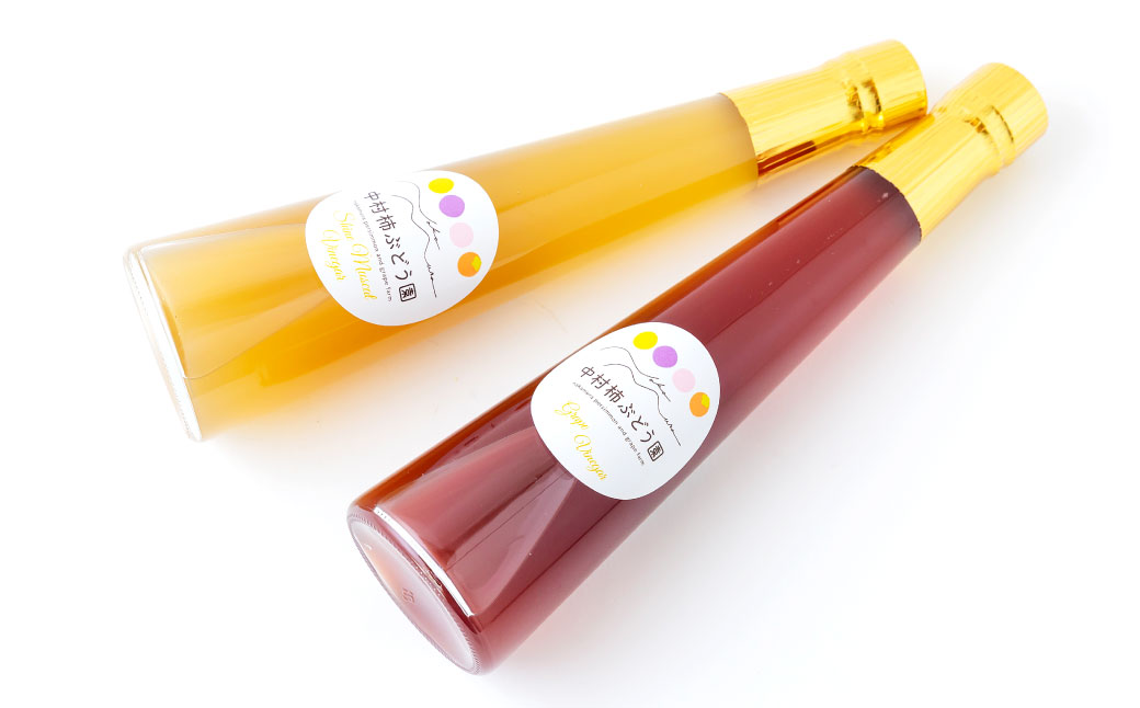 中村柿ぶどう園 濃縮ぶどうビネガー2本セット(ぶどう・シャインマスカット) 各300ml フルーツビネガー 果実酢 フルーツ酢 お酢 酢 ビネガー 濃縮タイプ 飲料 福岡県 うきは市