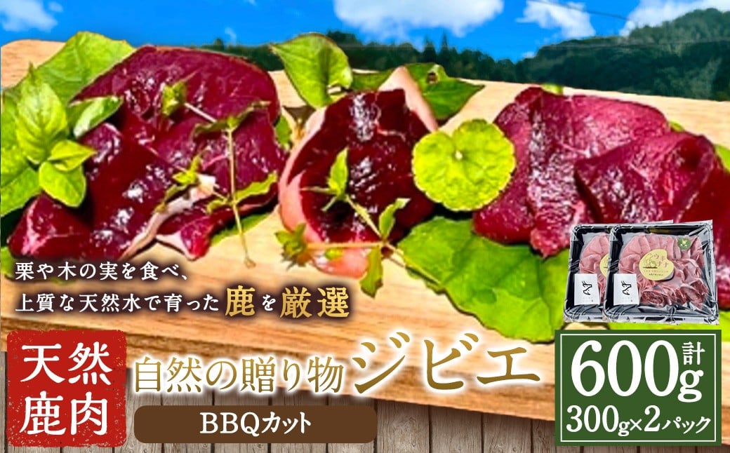 【ジビエ】 天然鹿肉 BBQカット 300g×2パック 天然鹿 鹿肉 シカ肉 赤身 ロース肉 モモ肉 スライス ジビエ ジビエ肉 ジューシー おかず BBQ バーベキュー キャンプ キャンプ飯 ジビエ料理 簡単調理 お取り寄せ 福岡県 うきは市