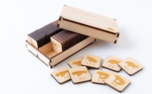 薪ストーブ＆木工 木ん家 九州産ヒノキの木製 神経衰弱(30種×60枚入り)