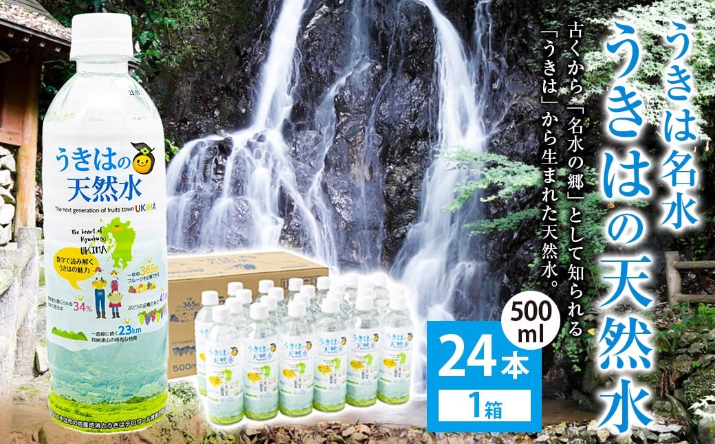 うきは名水 うきはの天然水 (500ml×24本入り) 1箱 ナチュラルミネラルウォーター