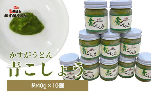 かすがの青こしょう 約400g 約40g×10個 [M760] 調味料 柚子 胡椒 ゆず こしょう スパイス 薬味 風味