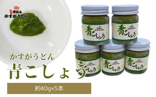 かすがの青こしょう 約200g 約40g×5個 [M632] 調味料 柚子 胡椒 ゆず こしょう スパイス 薬味 風味