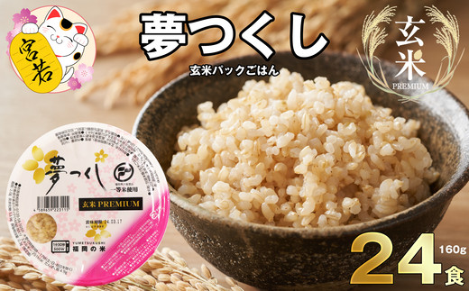 夢つくし 玄米 PREMIUM パックごはん 160g×24食 [M543-2]