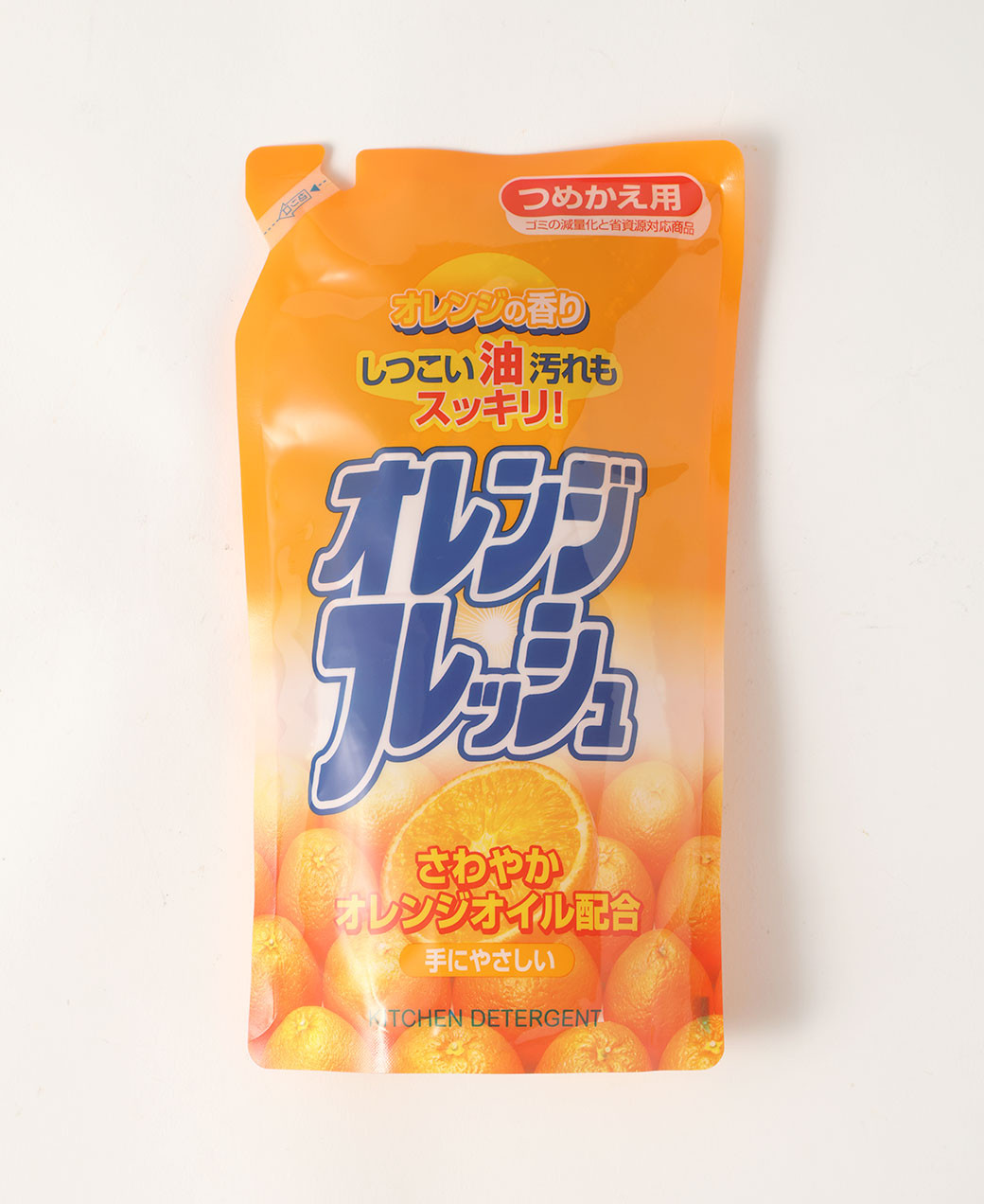 【 詰替用 】オレンジオイル配合フレッシュ 500g × 20袋 （合計 10kg ） 台所用 食器用 洗剤 食器洗い 食器 食器洗剤 台所洗剤 詰め替え 詰替