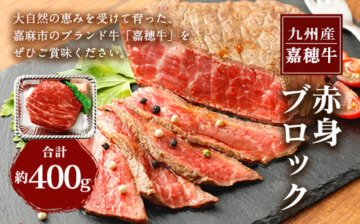 嘉穂牛 赤身 ブロック 約400g 牛肉 ローストビーフ用の肉