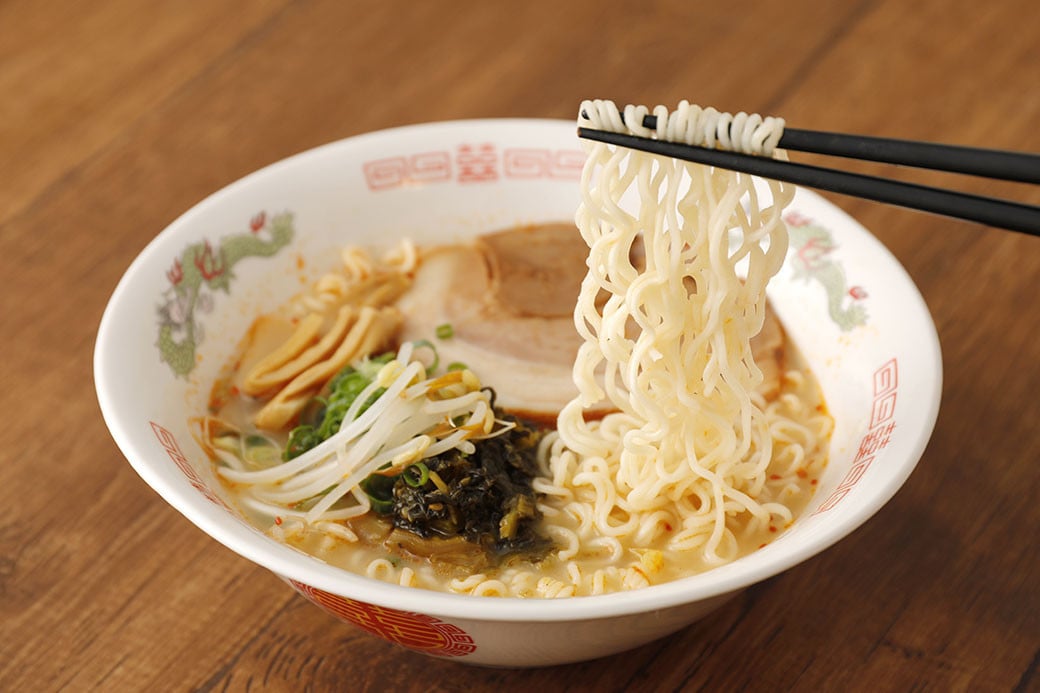 うまかっちゃん 博多からし高菜風味 30食（5袋×6パック） 豚骨ラーメン からし高菜 高菜 ラーメン 豚骨 とんこつ 袋ラーメン