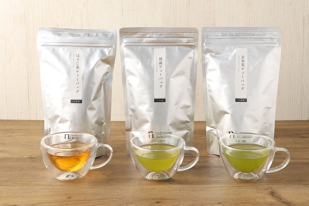 ハラール認証茶 中山吉祥園こだわりの八女茶ティーバッグ3種セット【朝露・玄米茶・ほうじ茶】 八女茶 お茶 茶 詰合せ セット
