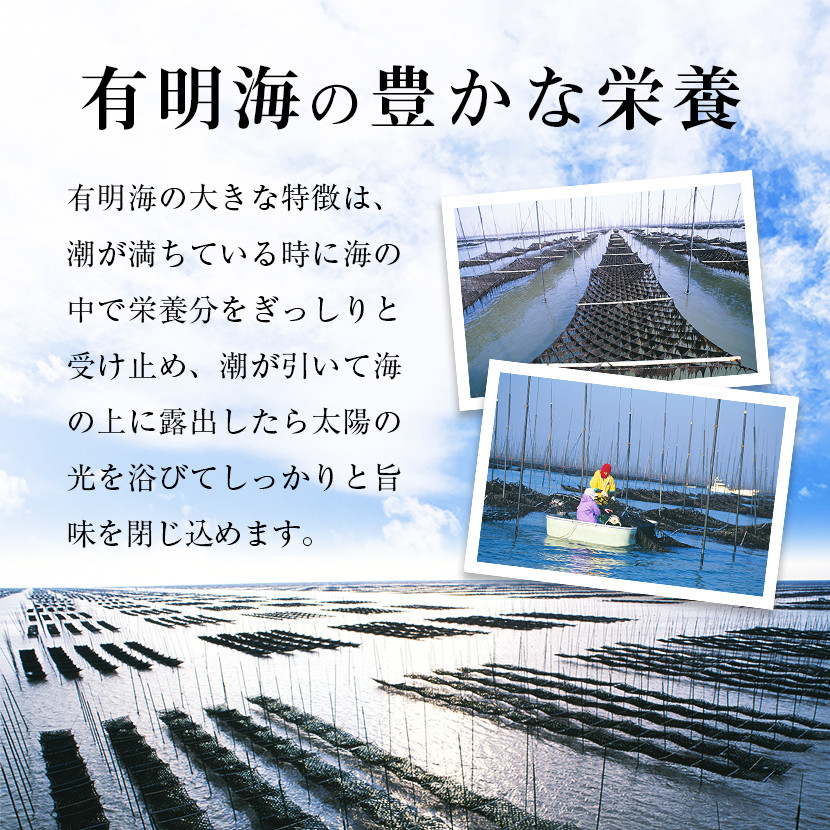 有明海苔　味海苔　大丸ボトル 8切80枚 (板のり10枚分) 6本セット