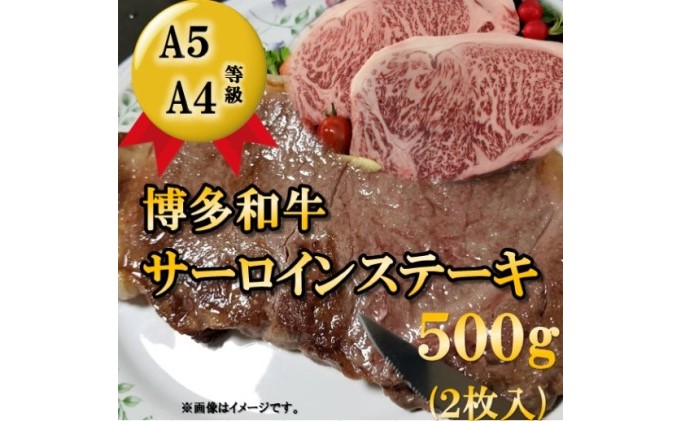 【A5 A4 等級使用】博多和牛 サーロイン ステーキ用 500g（2枚入）【配送不可：離島】 牛肉