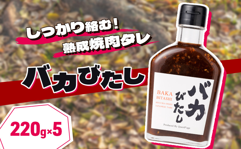 たれ セット 220g×5本 バカびたし 焼肉のたれ タレ 調味料 キャンプ