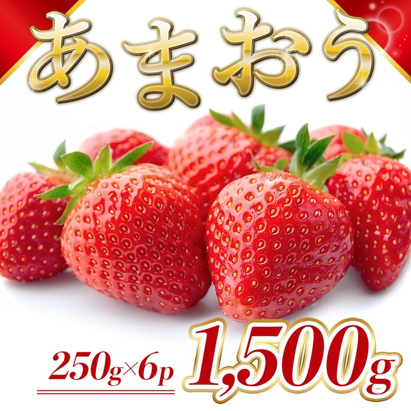いちご 福岡県産 あまおう 1500g (250g×6パック) 先行予約 2027年1月より順次発送 果物 デザート ※配送不可：離島