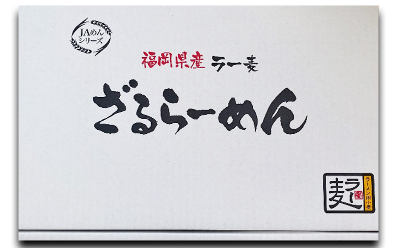 ラーメン 福岡県産 ラー麦 ざるらーめん 1ケース 麺