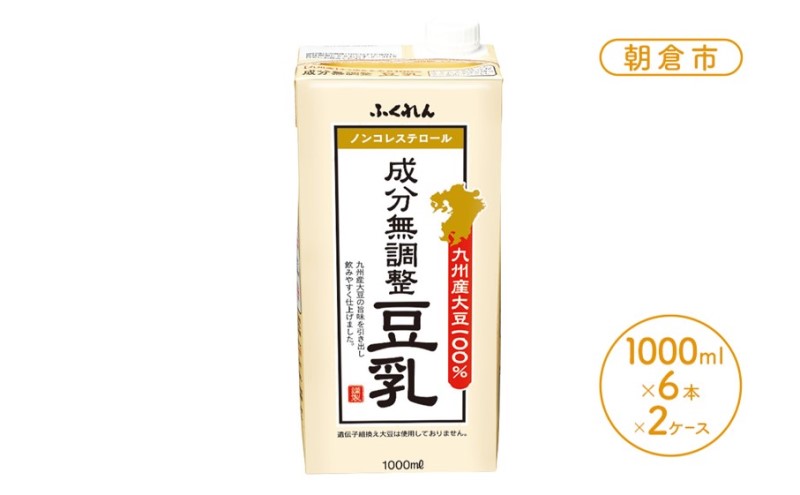 限定100セット 2026年1月製造 豆乳 九州産大豆 100％ 成分無調整豆乳 1000ml×6本入り×2ケース