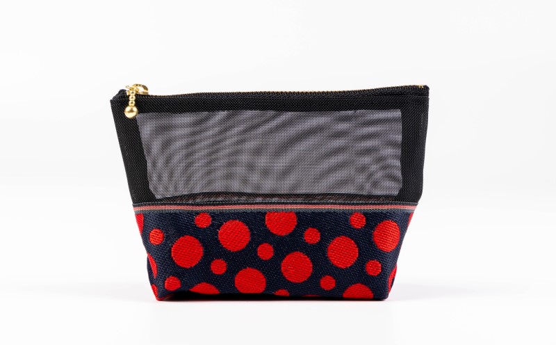 畳縁&メッシュポーチ(ドット赤濃紺) B