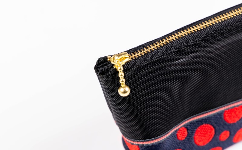 畳縁&メッシュポーチ(ドット赤濃紺) A