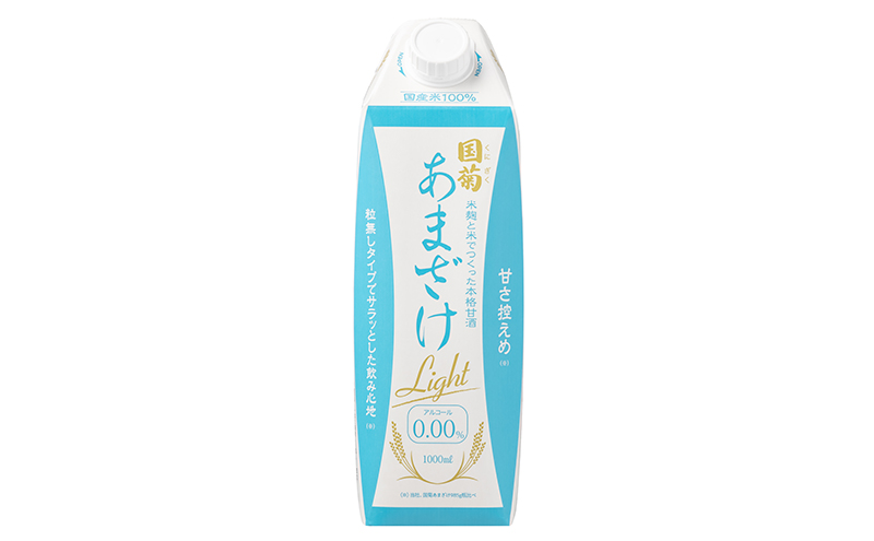訳あり 賞味期限2026年3月まで 甘酒 国菊 あまざけ Light 紙パック 1000ml×6本 甘さ控えめ 粒無しタイプ 