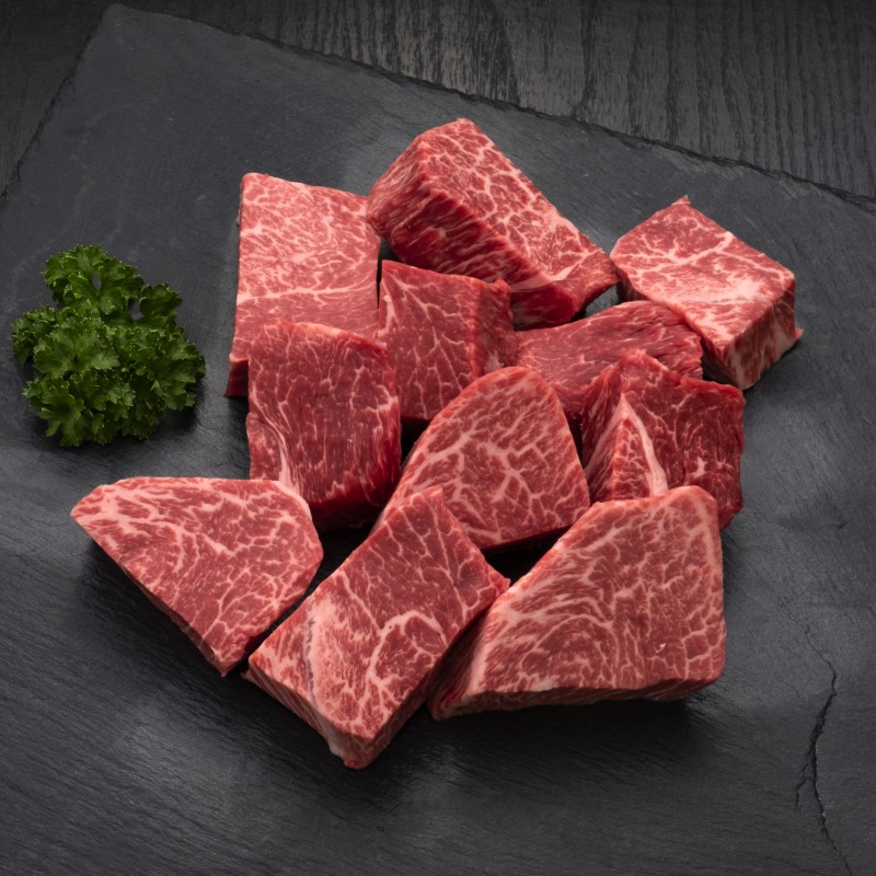 【3ヶ月連続 定期便】【訳あり】 博多和牛 ヒレサイコロステーキ (不揃い) 600g 肉 牛肉 ※配送不可：離島