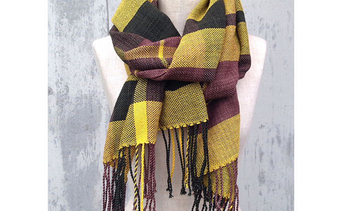 ito to iro 手染め・手織り仕上「ストール」 メリノウール100％ストール【１】 ファッション小物