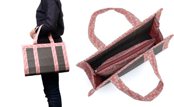 畳トートバッグ小 小桜ピンク とバッグインバッグ Jalふるさと納税 Jalのマイルがたまるふるさと納税サイト