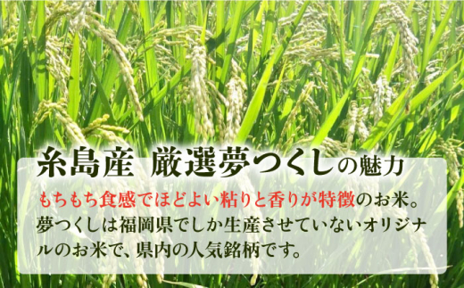 【全3回定期便】いとし米 厳選夢つくし 10kg×3回 (糸島産) 糸島市 / 三島商店 [AIM047]