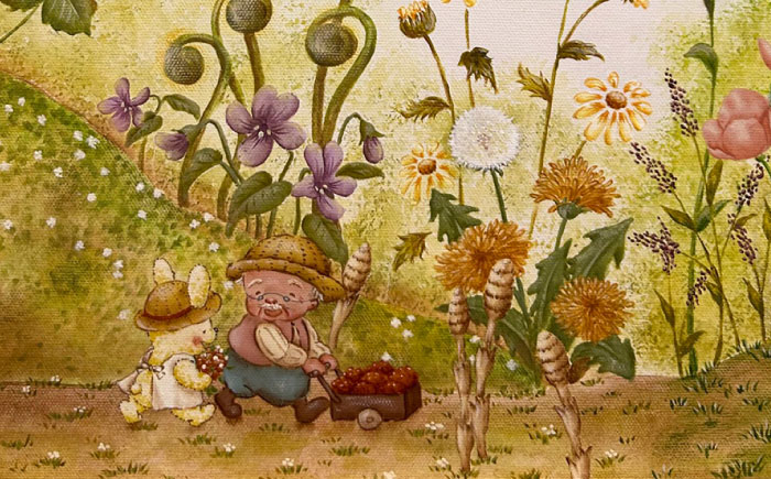 絵画「リトリト森の春夏秋冬」 糸島市 / 工房はーべすと [AYA082]