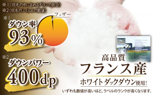 【訳あり】【 糸島 羽毛 ふとん 】【高級ダウン使用】羽毛 布団 柄おまかせ ダウン93％【ダブル】 糸島市 / 株式会社三樹 [AYM015]