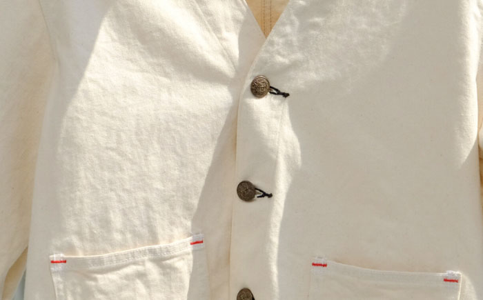 エンジニア ジャケット AF-369 VANILLA KIBATA engineer jacket 糸島市 / atelier FLOAT 生成り Vネック [AAF007]