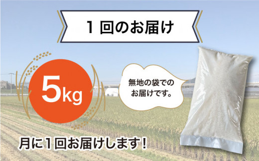 【全12回（月1回）定期便】とにかくおいしいお米 夢つくし 5kg 糸島市 / シーブ [AHC055]