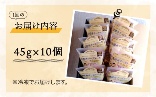 【全6回定期便】無添加チーズの櫻井チーズケーキ【10個入り】 糸島市 / 糸島手作り工房 爽風 [ATA009]