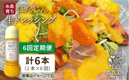 【全6回定期便】糸島 そだち の にんじん 生 ドレッシング （ 285ml × 1本 ）《糸島》【農香美人】 [AAG049]