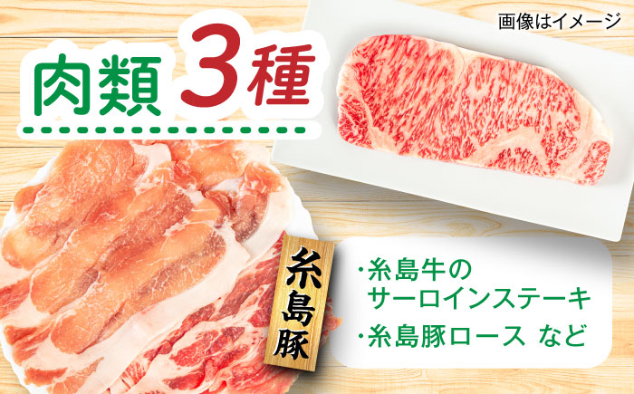 【全4回定期便】糸島産 肉 米 野菜 果物 厳選詰め合わせ MINORI BOX Lサイズ【季節ごとに年4回お届け】 糸島市 / emma.Inc / 米 肉 野菜 果物 詰め合わせ [AOP003] 米 こめ 肉 にく 野菜 やさい 果物 くだもの 糸島 詰め合わせ MINORI