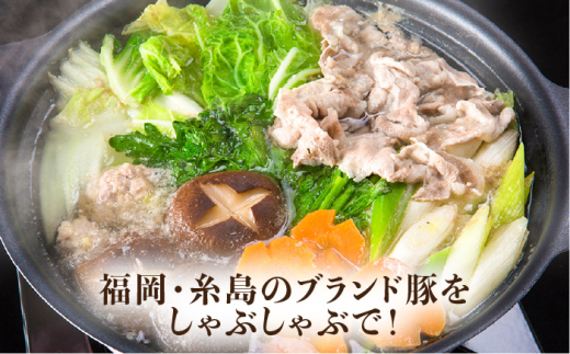 【全6回定期便】一貴山 豚しゃぶ セット糸島市 / いきさん牧場 /鍋 しゃぶしゃぶ 豚しゃぶ 肩ロース ロース つくね バラ 豚バラ [AGB008]