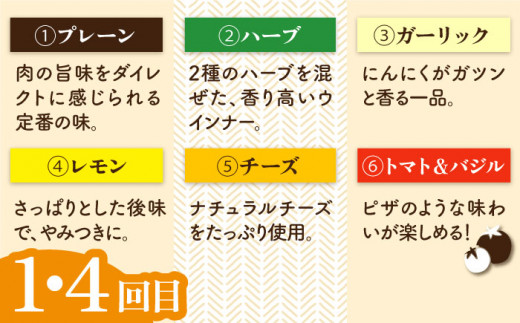 【全6回定期便】 ウインナー / ハンバーグ / ハム 月替り セット 糸島市 / 志摩スモークハウス 生ハム ベーコン [AOA039]