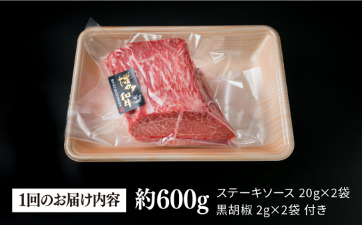 【全3回定期便】【極上 シャトーブリアン ブロック】 600g A4ランク 博多和牛 糸島市 / 糸島ミートデリ工房 [ACA353]