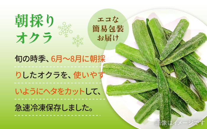 オクラ 1kg 冷凍 旬の時期に急速冷凍 【福岡県糸島産】 糸島市 / オーガニックナガミツファーム 野菜 おくら [AGE054]